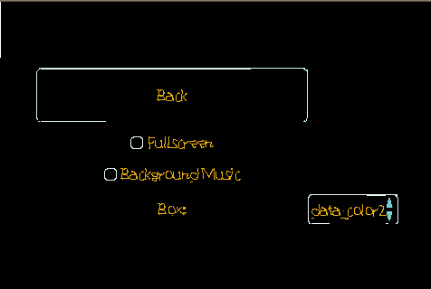 menu for the game breakout showing different options